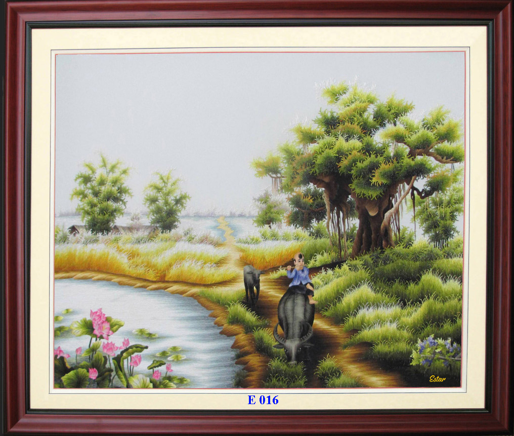 tranh thêu tặng tân gia