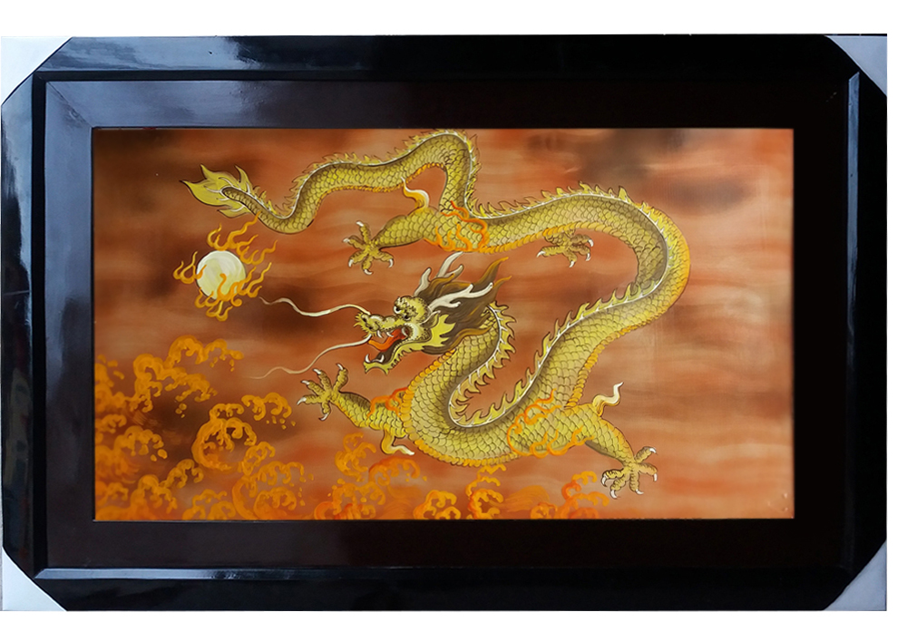 tranh thêu con rồng