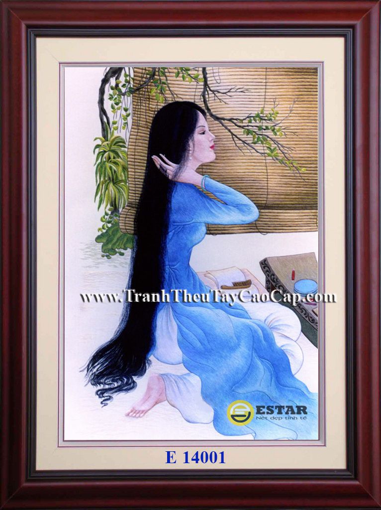 tranh thêu chân dung