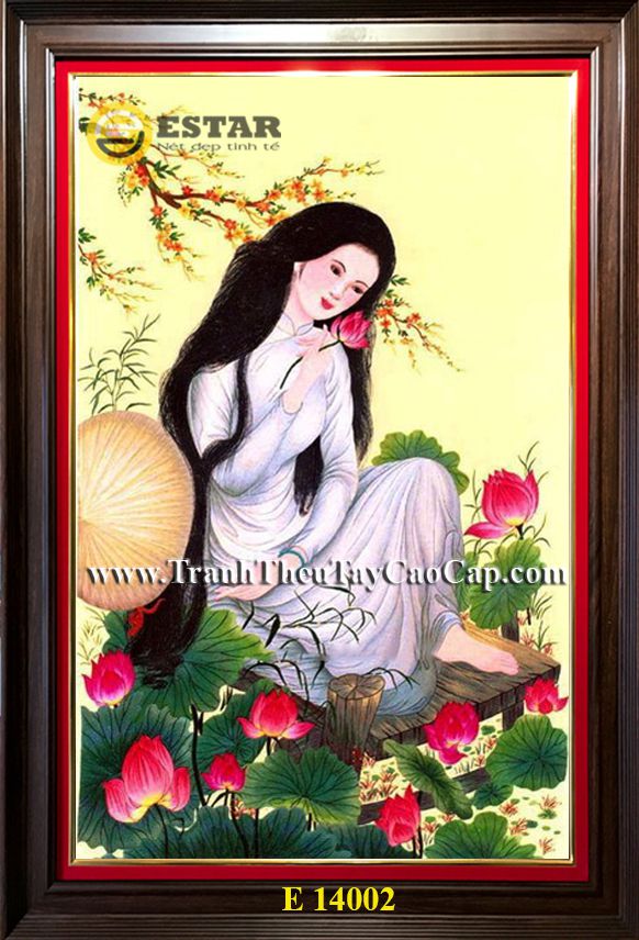 tranh thêu chân dung