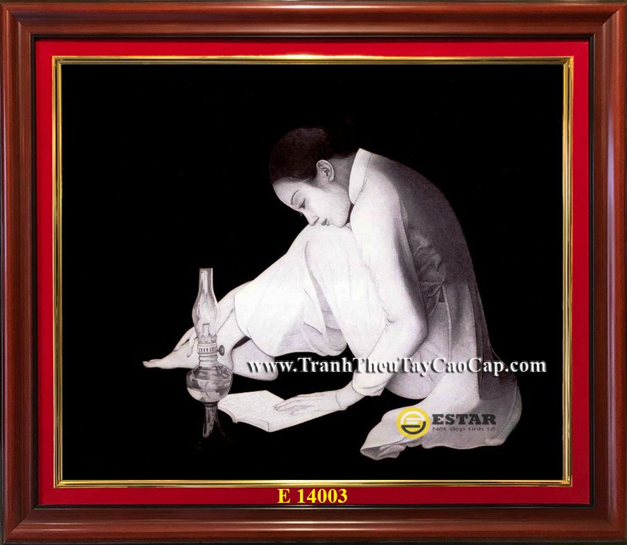 tranh thêu chân dung 