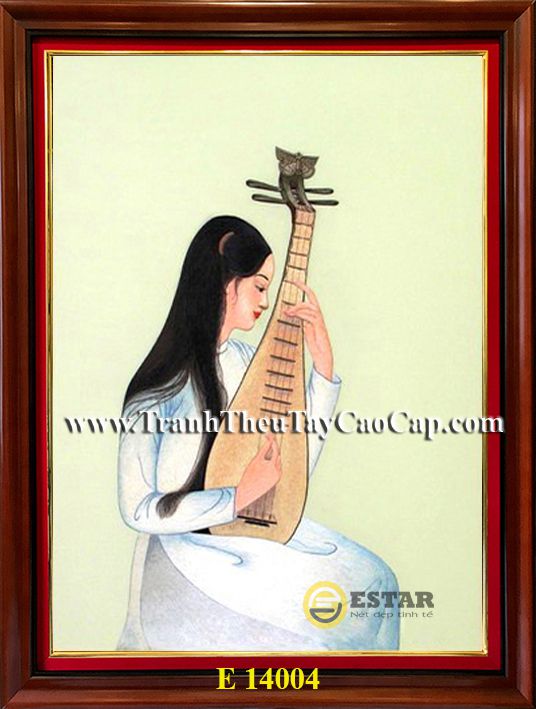 tranh thêu chân dung