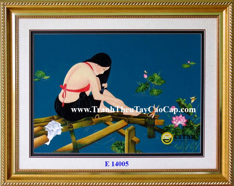 tranh thêu chân dung