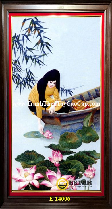 tranh thêu chân dung 