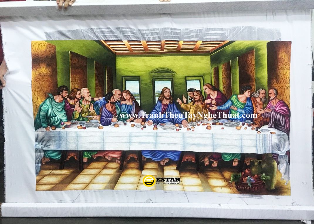 tranh thêu bữa tiệc ly